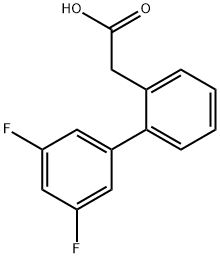 2-BIPHENYL-3',5'-DIFLUORO-ACETIC ACID
 Struktur