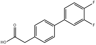 4-BIPHENYL-3',4'-DIFLUORO-ACETIC ACID
 Struktur