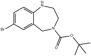 4-BOC-7-BROMO-2,3,4,5-TETRAHYDRO-1H-BENZO[E][1,4]DIAZEPINE
 Struktur