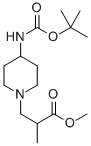 3-(4-BOC-AMINO-PIPERIDIN-1-YL)-2-METHYL-PROPIONIC ACID METHYL ESTER
 Struktur