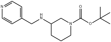 1-BOC-3-N-(PYRIDIN-4-YLMETHYL)-AMINO-PIPERIDINE
 Struktur