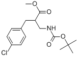 METHYL 2-N-BOC-2-AMINOMETHYL-3-(4-CHLORO-PHENYL)-PROPIONATE
 Struktur