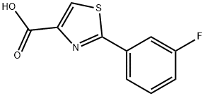 2-(3-フルオロフェニル)-1,3-チアゾール-4-カルボン酸 化學(xué)構(gòu)造式