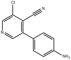 4-Pyridinecarbonitrile,  3-(4-aminophenyl)-5-chloro- Struktur