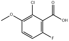 2-CHLORO-6-FLUORO-3-METHOXYBENZOIC ACID Struktur