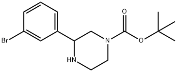 3-(3-BROMO-PHENYL)-PIPERAZINE-1-CARBOXYLIC ACID TERT-BUTYL ESTER Struktur