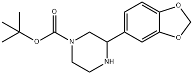 3-BENZO[1,3]DIOXOL-5-YL-PIPERAZINE-1-CARBOXYLIC ACID TERT-BUTYL ESTER Struktur