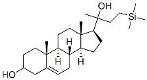 20-((2-trimethylsilyl)ethyl)pregn-5-en-3,20-diol Struktur