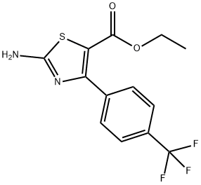 ETHYL 2-AMINO-4-(4-(TRIFLUOROMETHYL)PHENYL)THIAZOLE-5-CARBOXYLATE Struktur