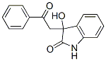 1,3-dihydro-3-hydroxy-3-(2-oxo-2-phenylethyl)-2H-indol-2-one Struktur