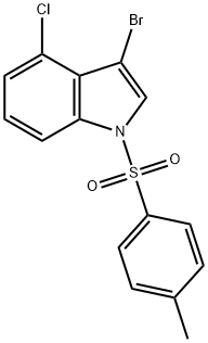 3-BroMo-4-chloro-1-(p-toluenesulfonyl)indole Struktur