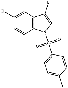 3-BroMo-5-chloro-1-(p-toluenesulfonyl)indole Struktur