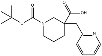 1-[(TERT-BUTYL)OXYCARBONYL]-3-PYRIDIN-2-YLMETHYLPIPERIDINE-3-CARBOXYLIC ACID Struktur