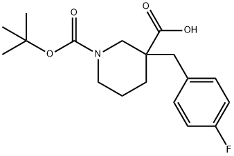 1-[(TERT-BUTYL)OXYCARBONYL]-3-(4-FLUOROBENZYL)PIPERIDINE-3-CARBOXYLIC ACID price.