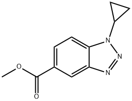 Methyl 1-cyclopropylbenzotriazole-5-carboxylate Struktur