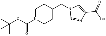 1-{[1-(TERT-BUTOXYCARBONYL)PIPERIDIN-4-YL]METHYL}-1H-1,2,3-TRIAZOLE-4-CARBOXYLIC ACID Struktur