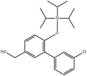 (3'-CHLORO-6-TRIISOPROPYLSILANYLOXY-BIPHENYL-3-YL)-METHANOL Struktur