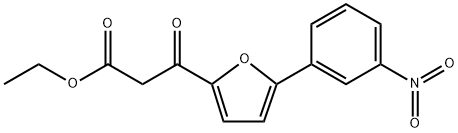 ETHYL-2-[5-(3-NITROPHENYL)]FUROYL-ACETATE Struktur