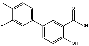 3',4'-Difluoro-4-hydroxy-[1,1'-biphenyl]-3-carboxylic Acid Struktur