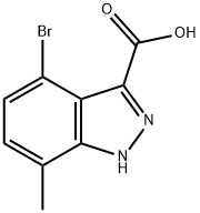 4-BROMO-7-METHYL-3-(1H)INDAZOLECARBOXYLIC ACID Struktur