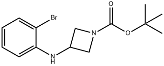 3-(2-BROMO-PHENYLAMINO)-AZETIDINE-1-CARBOXYLIC ACID TERT-BUTYL ESTER Struktur