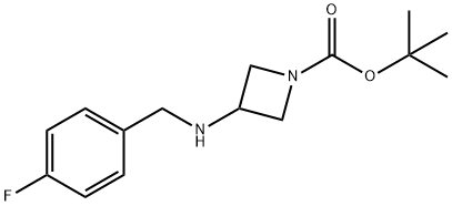 3-(4-FLUORO-BENZYLAMINO)-AZETIDINE-1-CARBOXYLIC ACID TERT-BUTYL ESTER Struktur