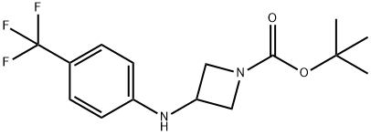 1-BOC-3-(4-TRIFLUOROMETHYL-PHENYLAMINO)-AZETIDINE Struktur