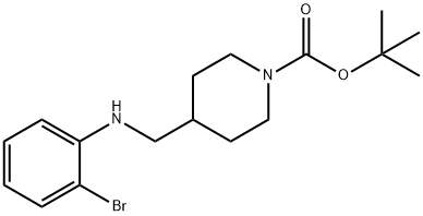 1-BOC-4-[(2-BROMO-PHENYLAMINO)-METHYL]-PIPERIDINE Struktur