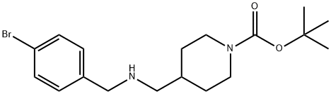 1-BOC-4-[(4-BROMO-BENZYLAMINO)-METHYL]-PIPERIDINE Struktur