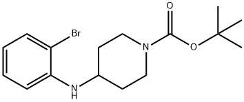 1-BOC-4-(2-BROMO-PHENYLAMINO)-PIPERIDINE Struktur