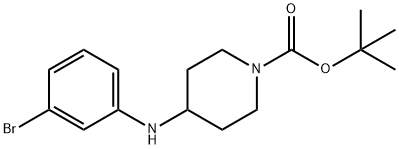 1-BOC-4-(3-BROMO-PHENYLAMINO)-PIPERIDINE Struktur