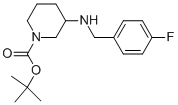 1-BOC-3-(4-FLUORO-BENZYLAMINO)-PIPERIDINE Struktur