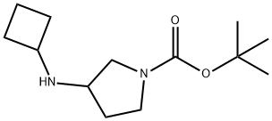 3-CYCLOBUTYLAMINO-PYRROLIDINE-1-CARBOXYLIC ACID TERT-BUTYL ESTER Struktur