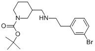 1-BOC-3-([2-(3-BROMO-PHENYL)-ETHYLAMINO]-METHYL)-PIPERIDINE Struktur