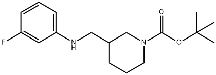 1-BOC-3-[(3-FLUORO-PHENYLAMINO)-METHYL]-PIPERIDINE Struktur