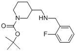 1-BOC-3-[(2-FLUORO-BENZYLAMINO)-METHYL]-PIPERIDINE Struktur