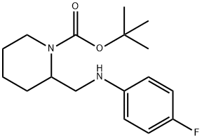 1-BOC-2-[(4-FLUORO-PHENYLAMINO)-METHYL]-PIPERIDINE Struktur