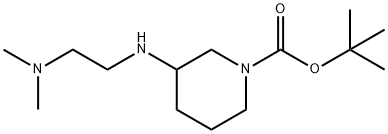 3-(2-DIMETHYLAMINOETHYLAMINO)PIPERIDINE-1-CARBOXYLIC ACID TERT-BUTYL ESTER Struktur