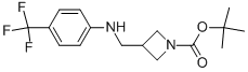 1-BOC-3-([(4-TRIFLUOROMETHYL-PHENYL)-AMINO]-METHYL)-AZETIDINE Struktur