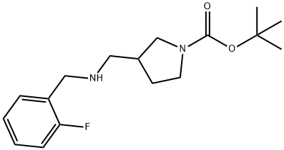 1-BOC-3-[(2-FLUOROBENZYL-AMINO)-METHYL]-PYRROLIDINE Struktur