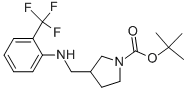 1-BOC-3-([(2-TRIFLUOROMETHYL-PHENYL)-AMINO]-METHYL)-PYRROLIDINE Struktur