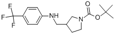 1-BOC-3-([(4-TRIFLUOROMETHYL-PHENYL)-AMINO]-METHYL)-PYRROLIDINE Struktur