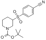 3-(4-CYANO-BENZENESULFONYL)-PIPERIDINE-1-CARBOXYLIC ACID TERT-BUTYL ESTER Struktur