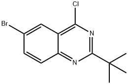 QUINAZOLINE, 6-BROMO-4-CHLORO-2-(1,1-DIMETHYLETHYL)- Struktur