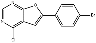 6-(4-BROMO-PHENYL)-4-CHLORO-FURO[2,3-D]PYRIMIDINE Struktur