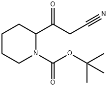 2-(2-CYANO-ACETYL)-PIPERIDINE-1-CARBOXYLIC ACID TERT-BUTYL ESTER Struktur