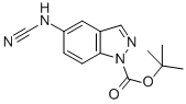 5-CYANOAMINO-INDAZOLE-1-CARBOXYLIC ACID TERT-BUTYL ESTER Struktur