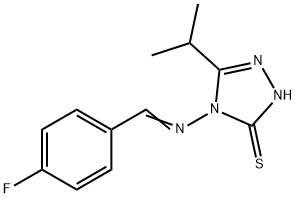 4-[(4-FLUOROPHENYL)METHYLIDENEAMINO]-5-PROPAN-2-YL-2H-1,2,4-TRIAZOLE-3(4H)-THIONE Struktur