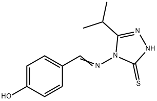 4-[(4-HYDROXYPHENYL)METHYLIDENEAMINO]-5-PROPAN-2-YL-2H-1,2,4-TRIAZOLE-3(4H)-THIONE Struktur