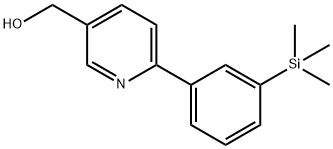 (6-[3-(TRIMETHYLSILYL)PHENYL]PYRIDIN-3-YL)METHANOL Struktur